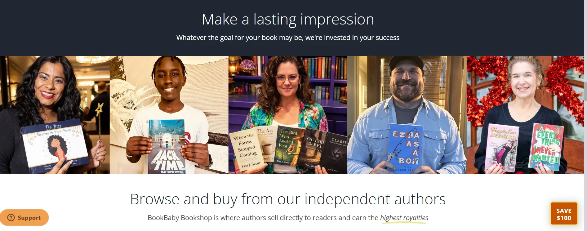 The people and books pictured are from BookBaby’s website, shown as inspiration. They are not Vista Publisher clients or endorsements.